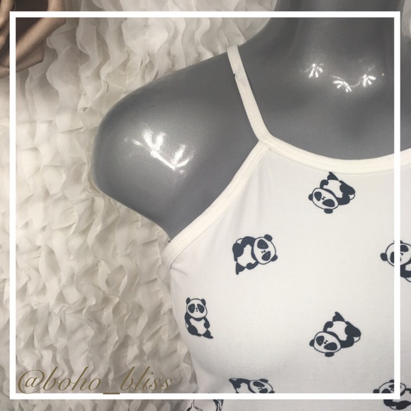 ⭐️NEW | Soft Stretchy Panda Print Tank Top🐼 - Picture 2 of 7